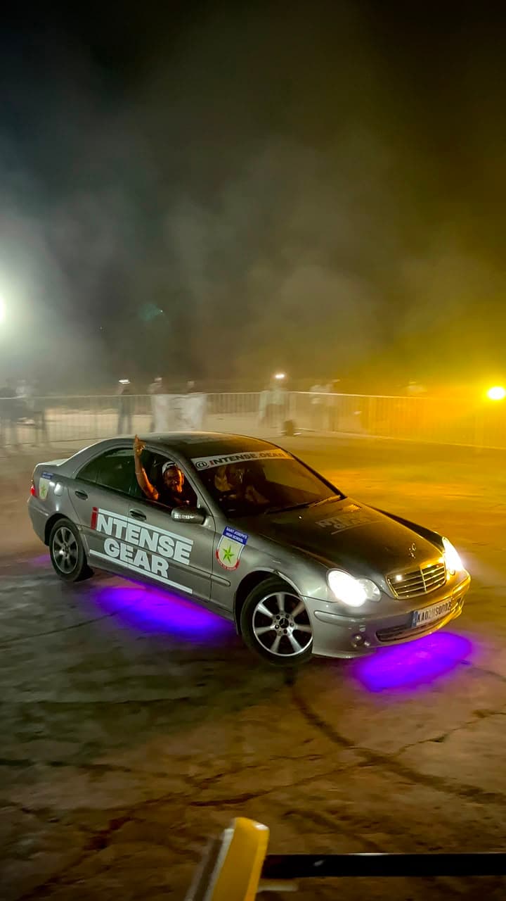 Intense Gear drift car at night